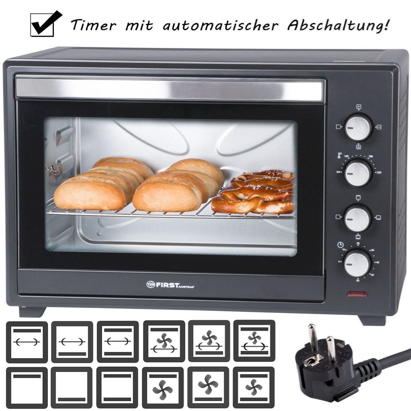 Backöfen: TZS First Austria 60 L Mini-Backofen – Neu und originalverpackt aus Bottighofen von zaap 1