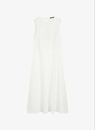 Massimo Dutti Kleid weiss (leinen)