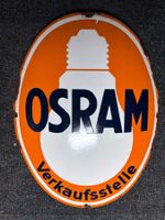 Emailschild Osram Verkaufsstelle um 1930 Original