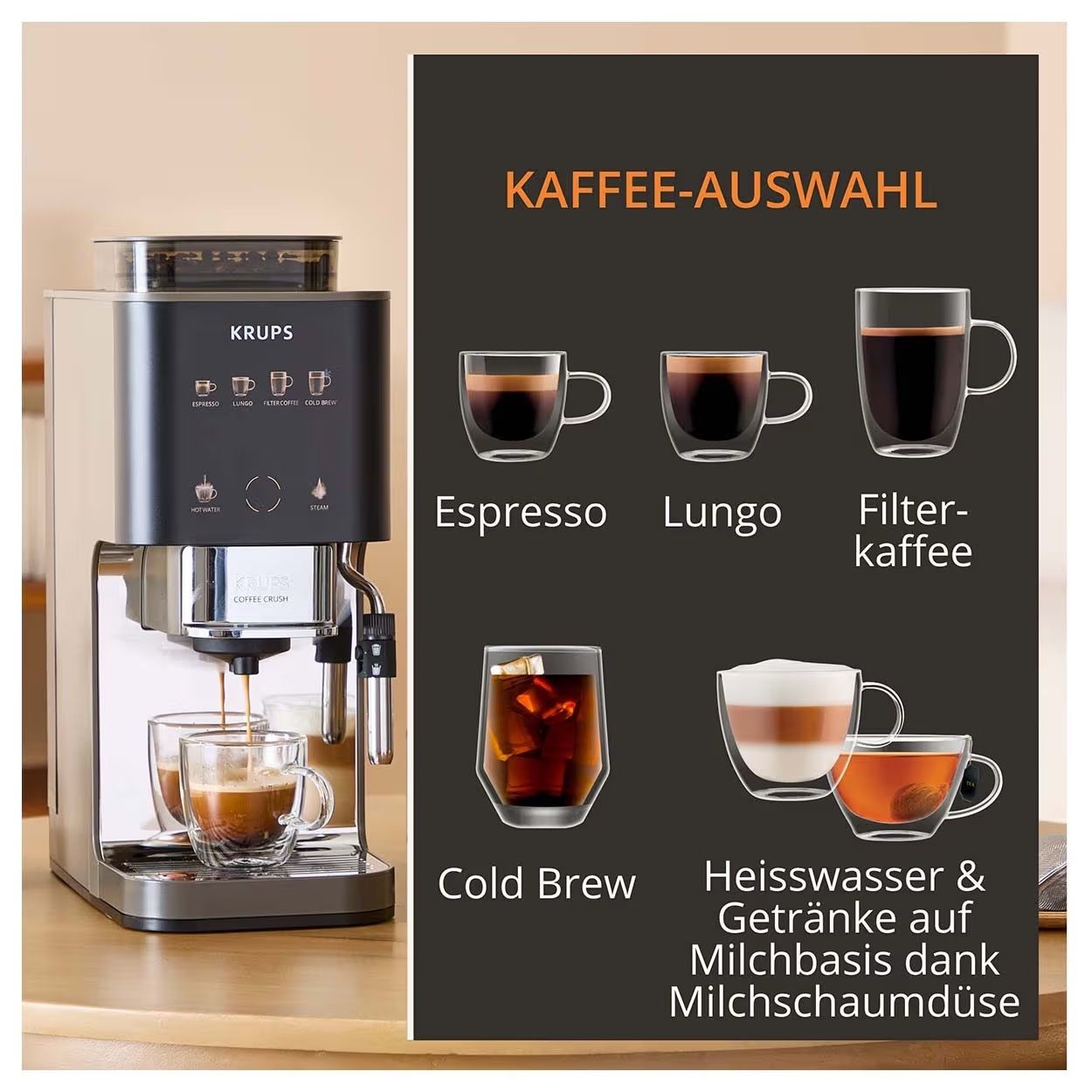 Macchine per caffè & Macchine per espresso: Krups COFFEE CRUSH EXPERIENCE – Nuovo (secondo la descrizione) da Wigoltingen venduto da Glentab 2