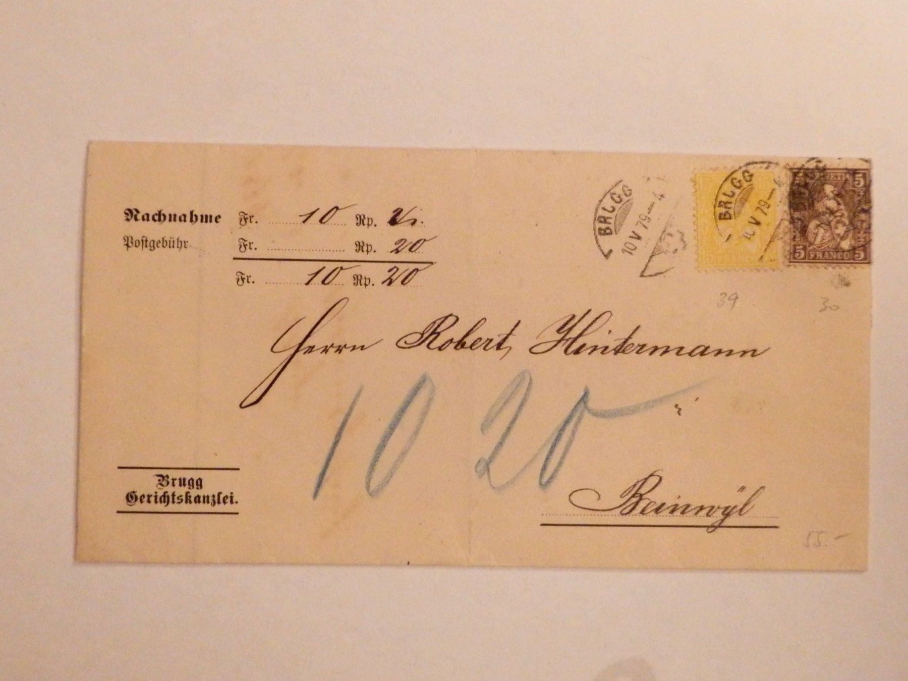 Tous les timbres: ZNr.39/30,  Brief mit Mischfrankatur, – D'occasion à Ueberstorf par dinbau