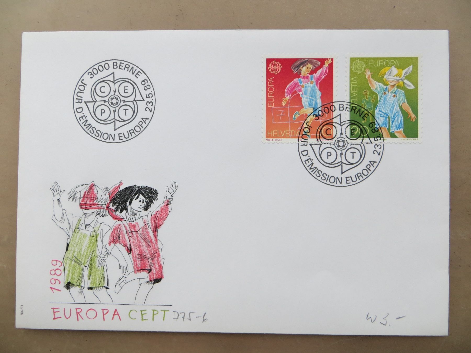 Alle Briefmarken: Brief FDC Sondermarken Europa 1989 – Gebraucht aus Basel von 8013