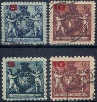 Liechtenstein 1924, Serien 61-62A + 61-62B gestempelt, 130.-