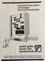 Vintage Reklame, St. Gallen, Kunst & Baukeramik, 1964