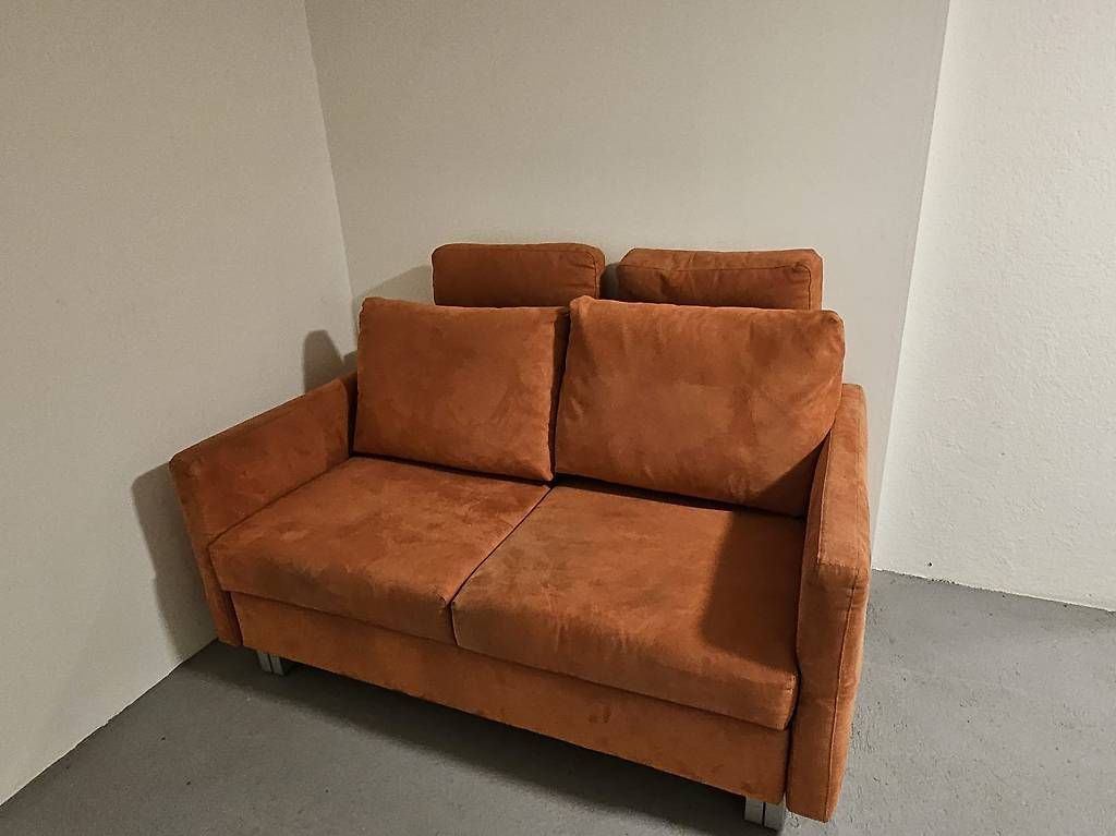 Sofas: 2er-Bettsofa / Schlafsofa  Orange – Gebraucht aus Luzern von mar_qp6l 1
