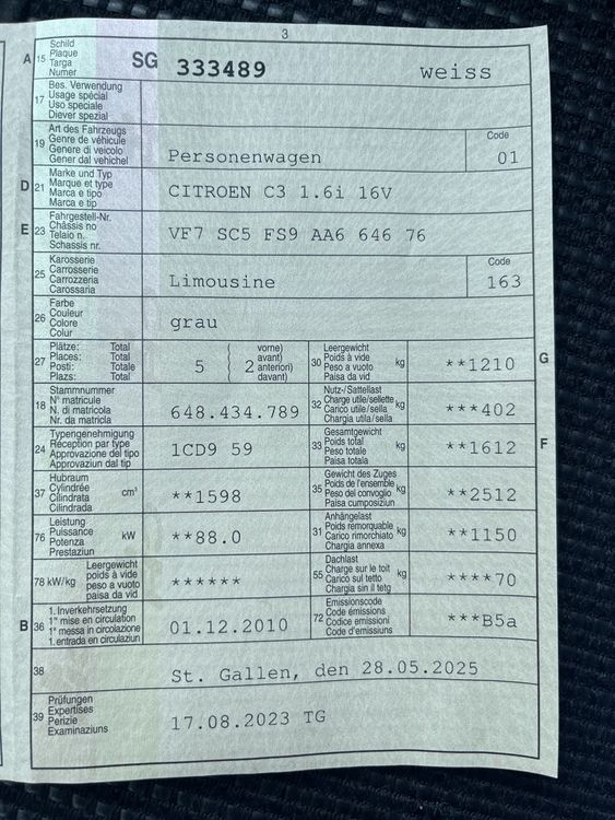 Automobili: Citroen C3 – Usato da Wattwil venduto da Beurer1981 6