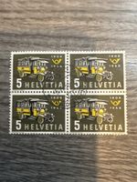 Schweiz Briefmarke Helvetia 5Rp. 1906/1956 Viererblock Top!