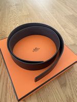 Hermès Gürtel Schwarz/Dunkelbraun 100cm