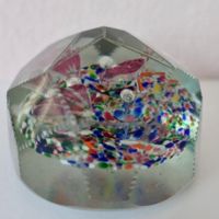 Alter Glas Paperweight - 3 Ebenen facettiert -