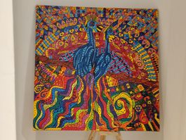 Acrylic painting "Magic Birds" 100 cm x 100 cm