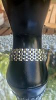 Bracciale donna argento maglia metallica regolabile