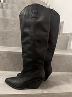 Cowboystiefel Leder, schwarz, Grösse 39, Top Zustand!