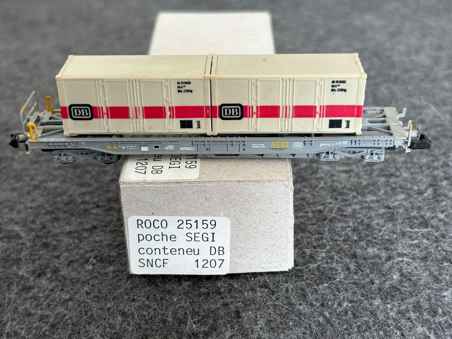 Roco Modellini di ferrovie: Roco SEGI Container DB – Usato da Hauterive NE venduto da eriamch
