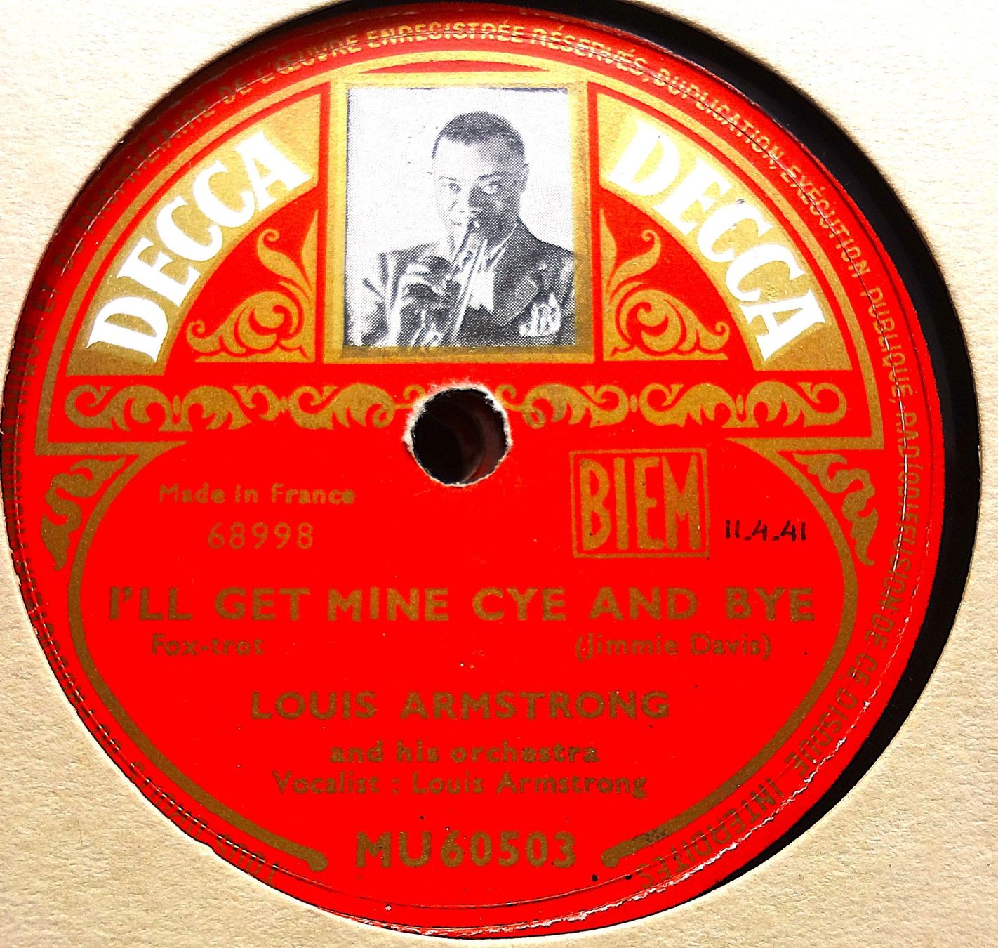 Schallplatten: Louis Armstrong, Album mit 12 Jazz Schellackplatten – Gebraucht aus Hemishofen von Phonomandy 1