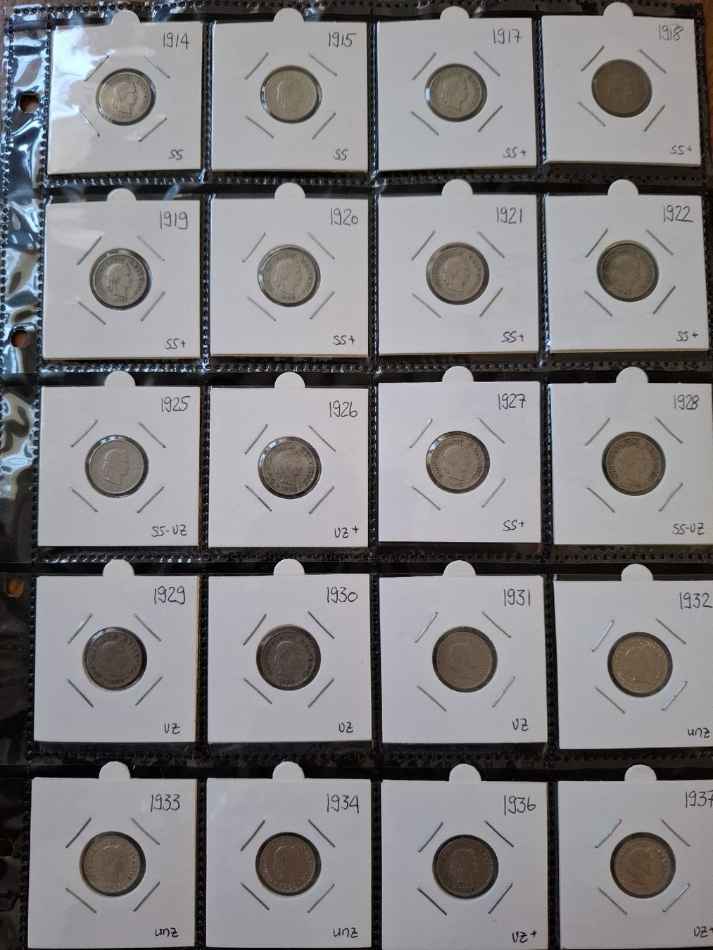 Tutti le monete: 5 Rappen Sammlung nr.20 – Usato da Hunzenschwil venduto da Hardrock6 2