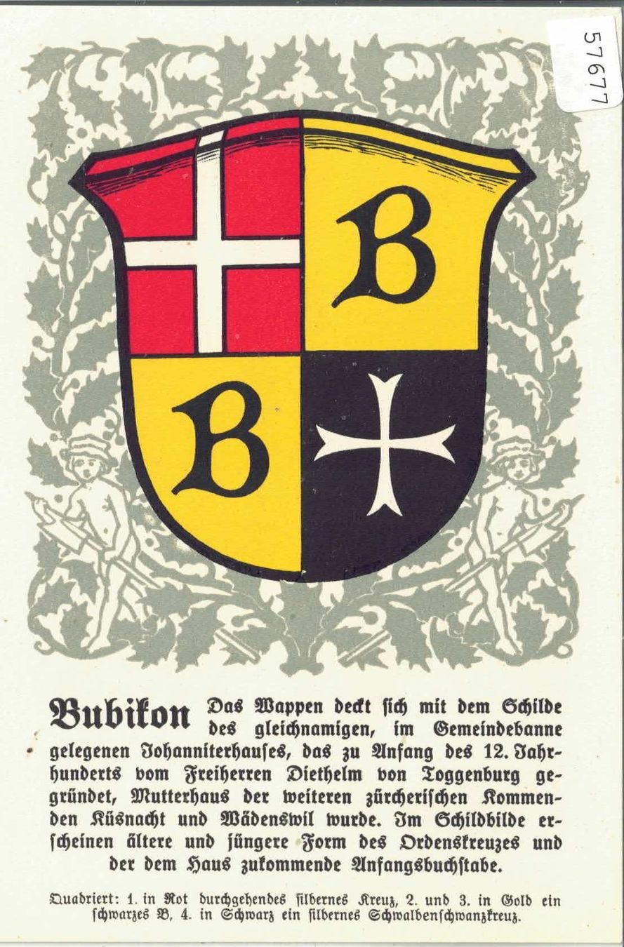 Cartes postales: Bubikon - Gemeindewappen – D'occasion à Ettingen par Kartenplanet