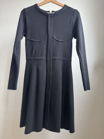 Louis Vuitton Black Wool Dress, Size S