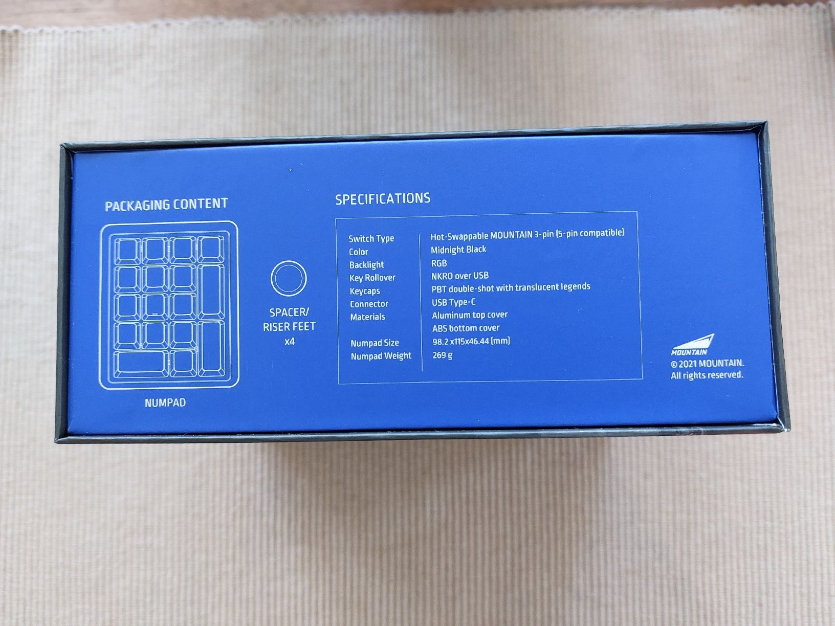 Tastiere: Everest 60 Numpad - Tactile 55 – Nuovo e nell'imballaggio originale da Bottmingen venduto da HyperionFalls 2