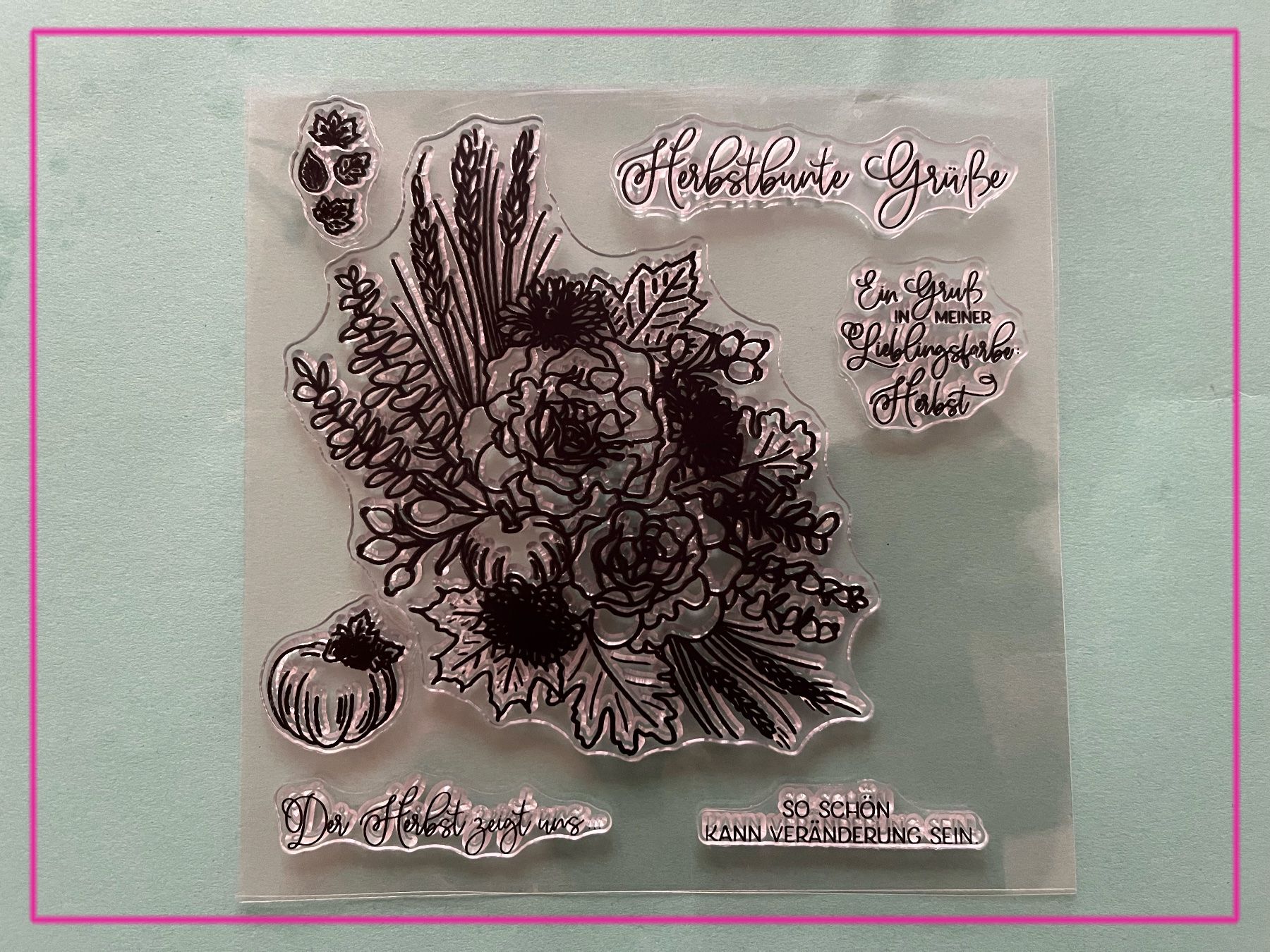 Timbri: Herbstblumen und div. Texte - Silikonstempel – Nuovo e nell'imballaggio originale da Frenkendorf venduto da jazzplatten