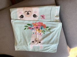 Bettwäsche Llama Design mit Blumenmotiv 50/70.   130/200