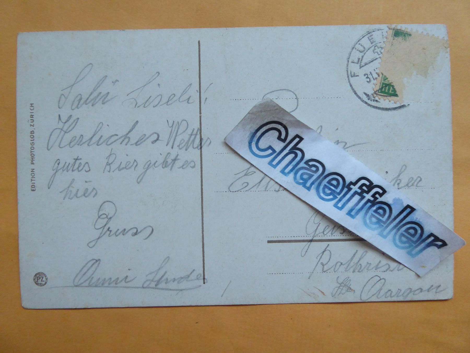 Cartoline postali: v 4375 Flühlen mit Birstenstock – Usato da Zürich venduto da Chaeffeler 1