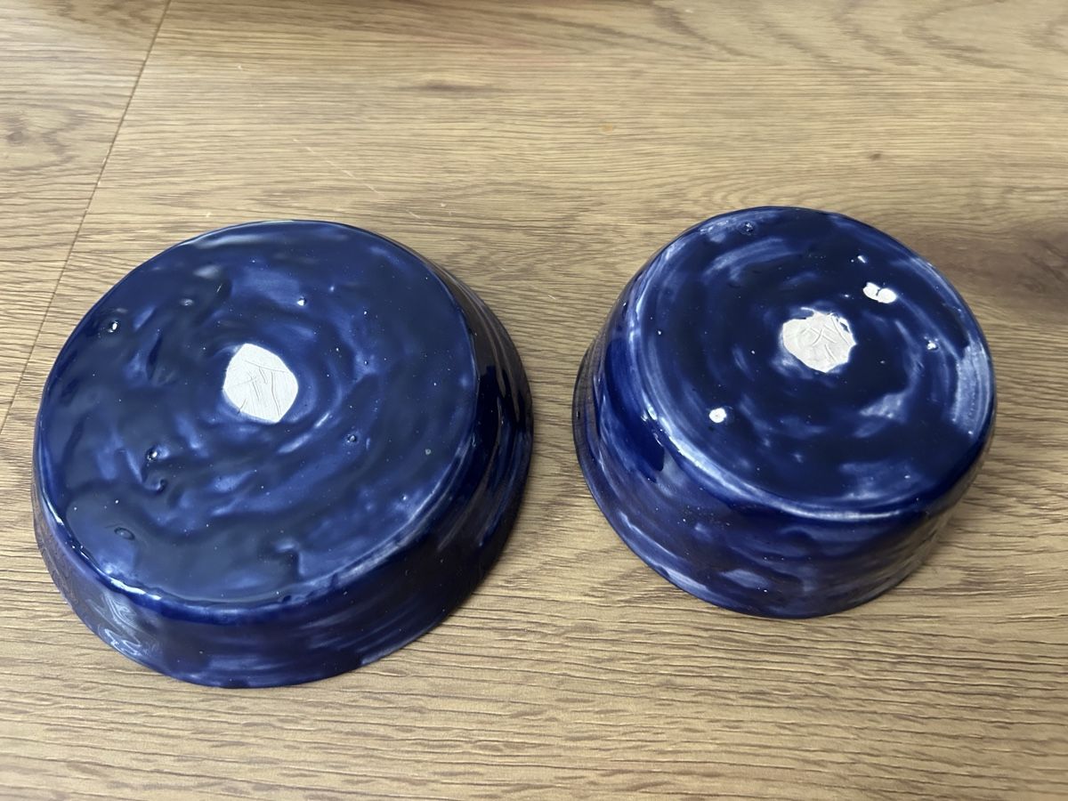Teller: Unique Indigo Glazed Ceramic small Bowl Set - Modern Desig – Gebraucht aus Genève von Noemie.wrmsi 3