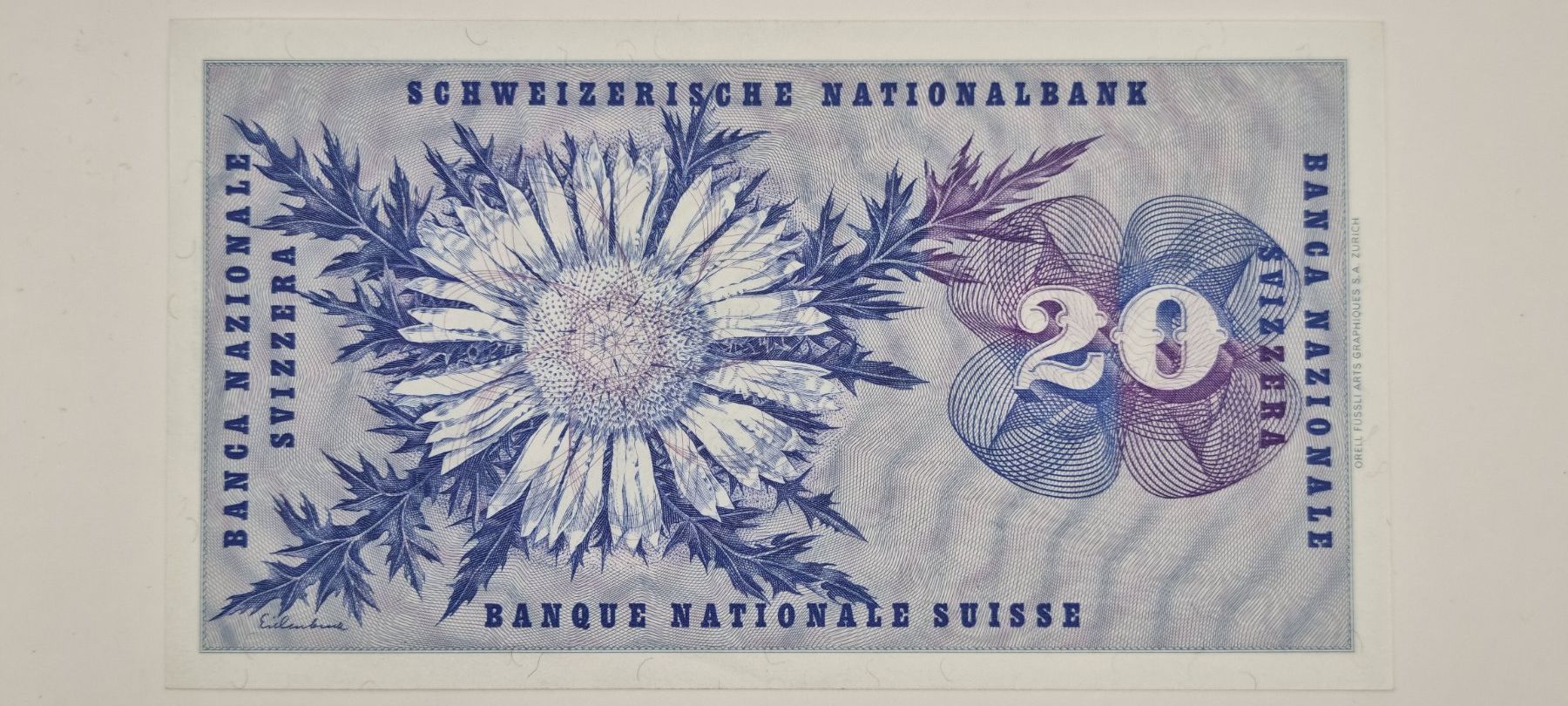 Banconote: Note 20 FR 1974 ungefaltet – Nuovo e nell'imballaggio originale da Bure venduto da chap981 1