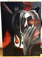silenced - Originales Ölgemälde – 80 × 100 cm