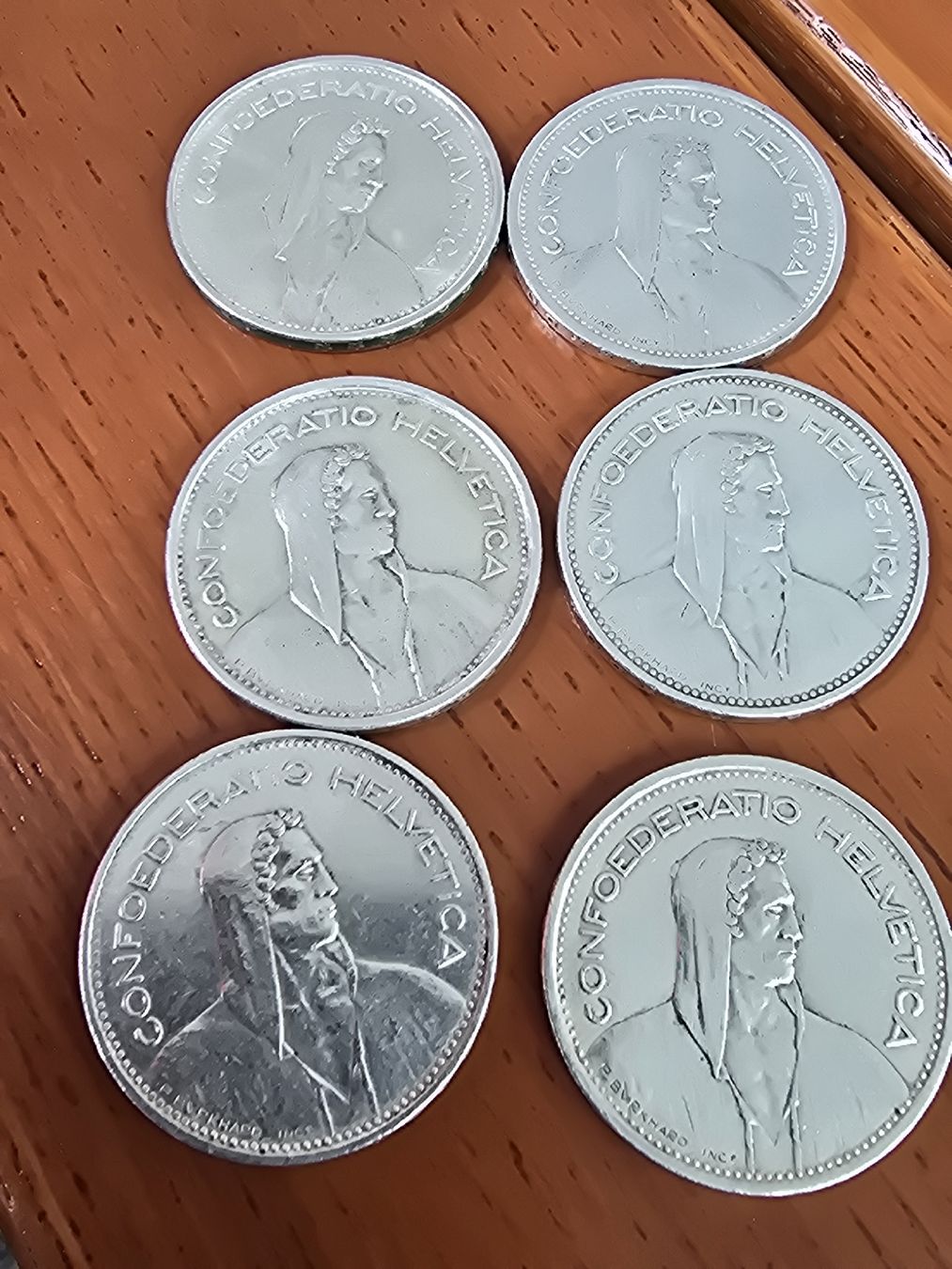 Tutti le monete: Lot Silber 5Liber 6Stk – Usato da Pfäffikon SZ venduto da 26.4.14.17.25 5