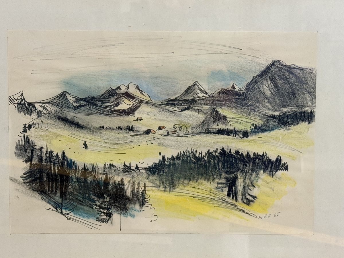 Dipinti: Gemälde - Landschaft - M.K – Usato da Solothurn venduto da NUVICO 2