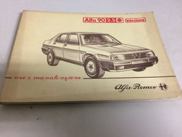 ALFA ROMEO Alfa 90 2.5 LIBRETTO USO E MANUTENZIONE 7/84