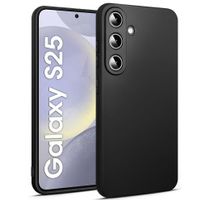 Für Galaxy S25 - Liquid Silicone Case Hülle Cover black