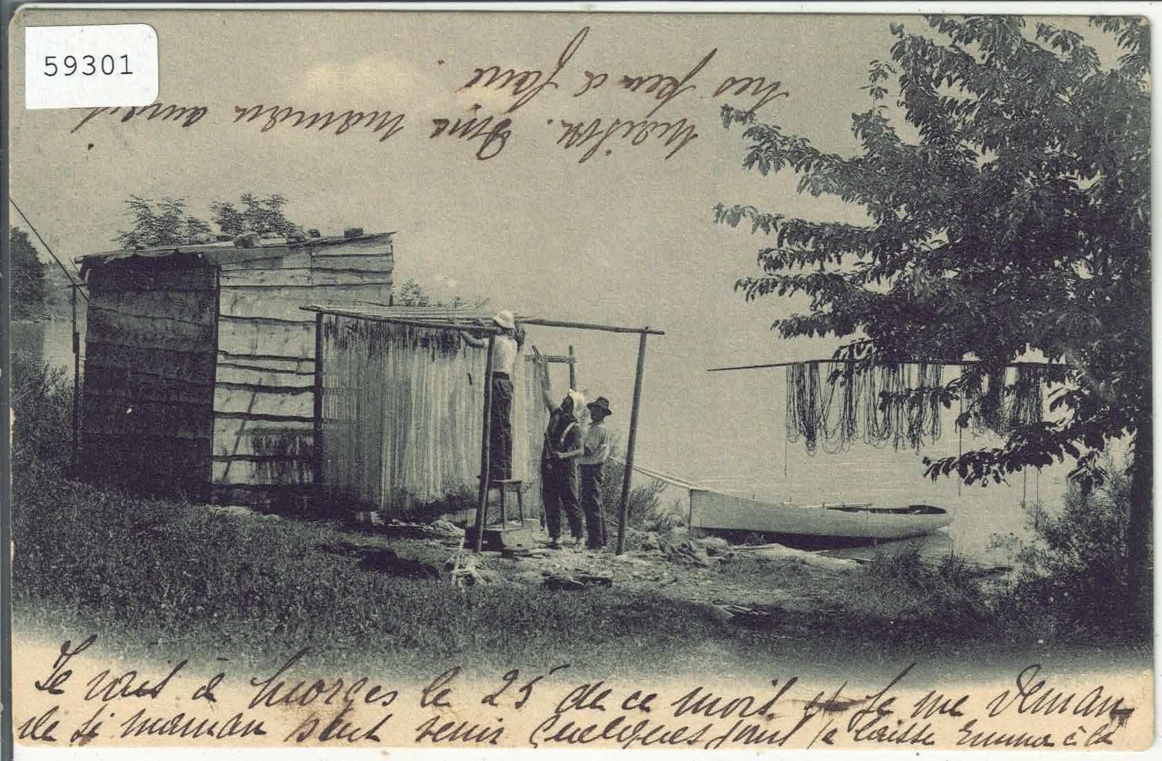 Cartes postales: Fischer am Neuenburgersee – D'occasion à Ettingen par Kartenplanet