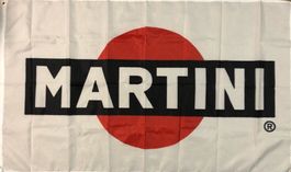 Martini Racing Fahne WEISS Bianco Rosso Kult 80er Rennsport