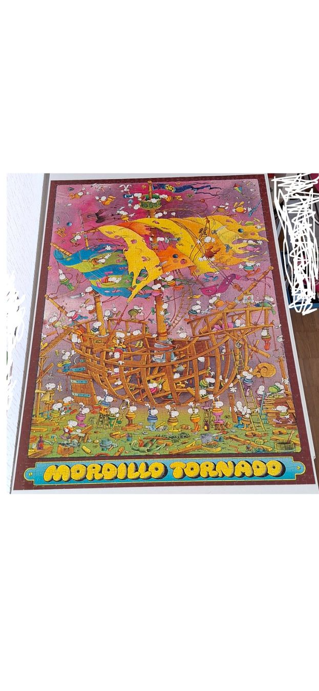 Heye Puzzle: 1970s Puzzle Heye 1500 pièces : Mordillo : Tornado – Usato da Meyrin venduto da lay_6z6q 4