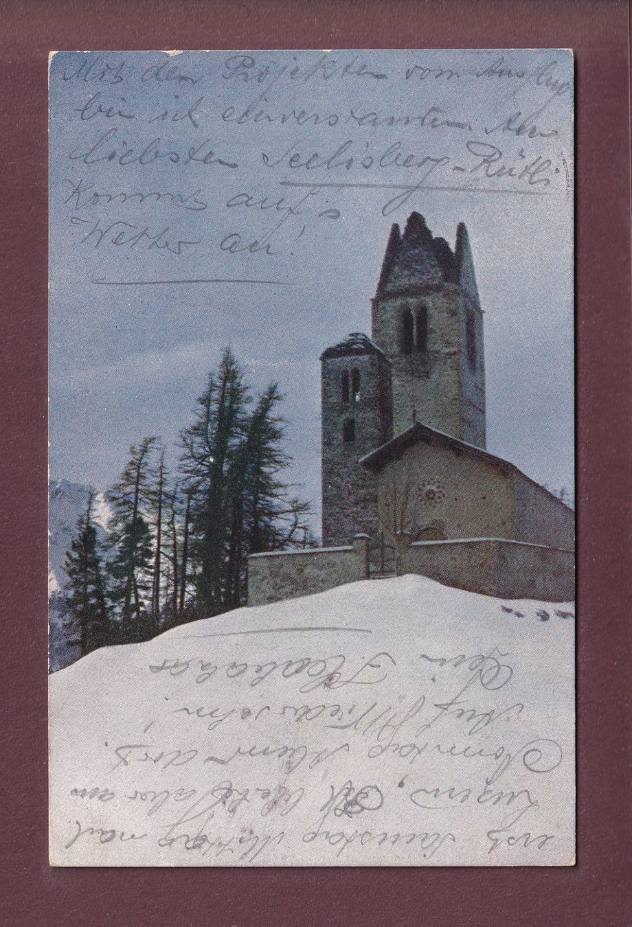 Cartoline postali: Celerina - SAN GIAN - 1917 – Usato da Pully venduto da nicecards