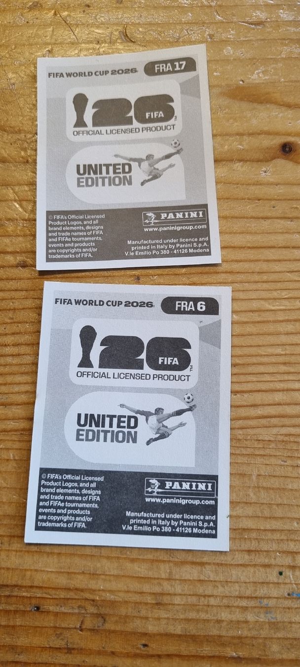 Panini Carte collezionabili: Panini FRA – Nuovo (secondo la descrizione) da Tenniken venduto da Bi
