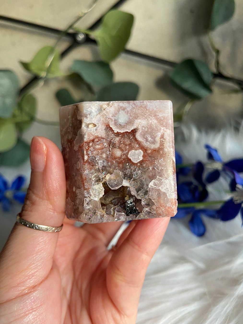 Pietre preziose: Pink Amethyst Flower Achat – Nuovo (secondo la descrizione) da Neuheim venduto da m.hald 5