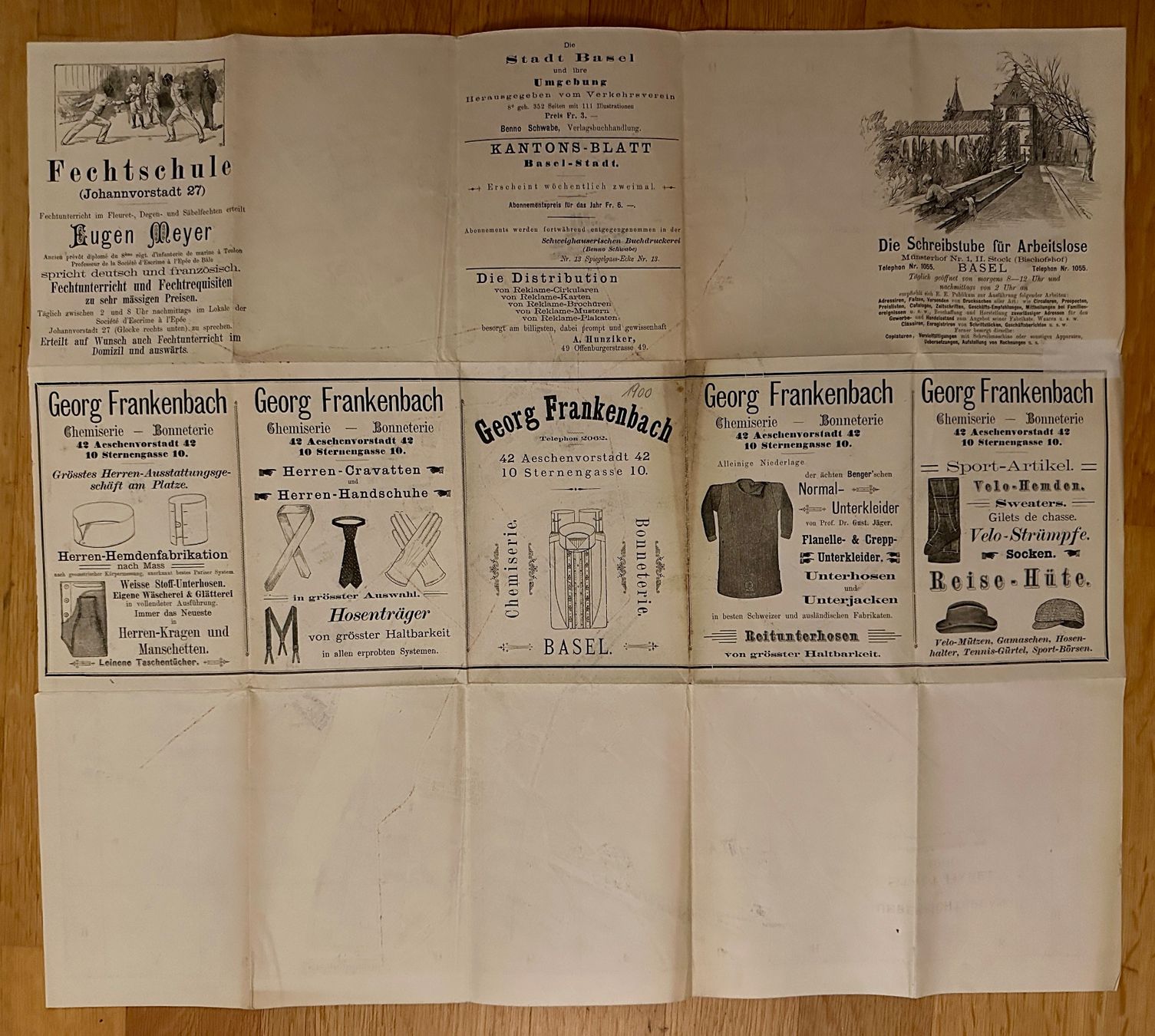 Cartine & Atlanti: Übersichtsplan der Stadt Basel 1900 – Usato da Zürich venduto da allp 2