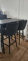 4 x Schwarze Stoff Barhocker im Neuwertigen Zustand**