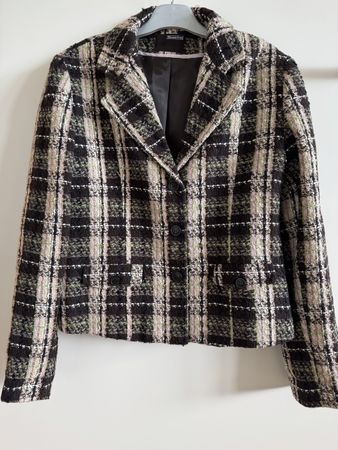 Veste tweed Street One élégante à carreaux, taille 42
