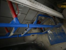 Transportkarre für treppeblau Stahlgestell gebraucht Zustand