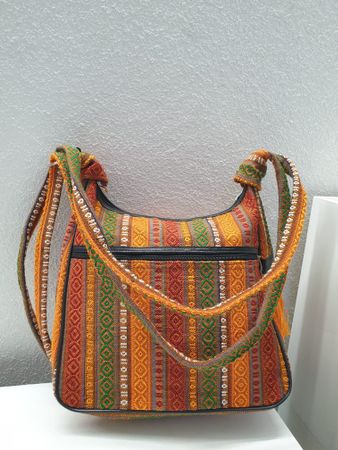 Handgemachte Ethno Umhängetasche mit bunten Mustern Neu!