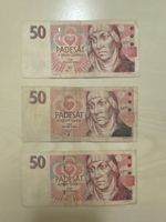 3 x 50 Kronen Tschechien