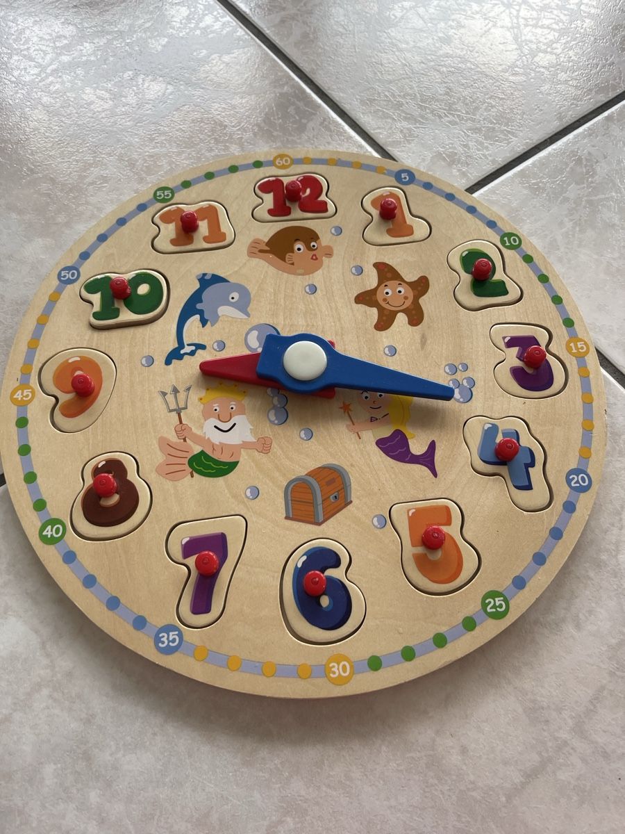 Tout Pour Bébé à Tahiti | 🧩 Horloge éducative en bois - apprentissage Tout Pour Bébé à Tahiti | 🧩 Horloge éducative en bois - apprentissage