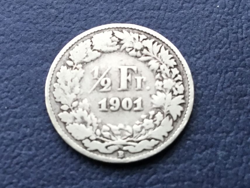 Tutti le monete: 50 Rappen 1901 Selten – Usato da St. Margrethen SG venduto da alfapeugeot10