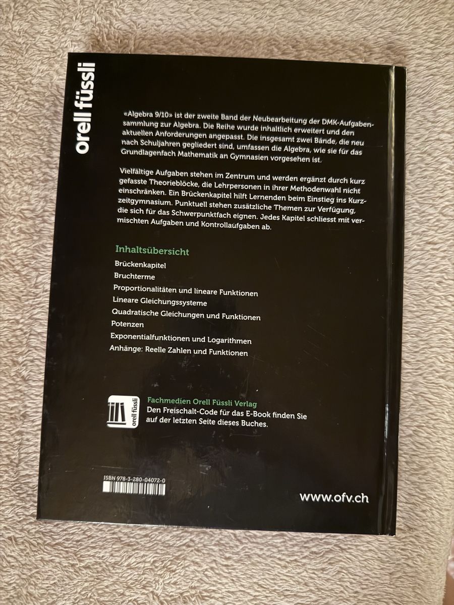 Libri: Algebra 9/10 Aufgaben – Usato da Bolligen venduto da lee_orange 1