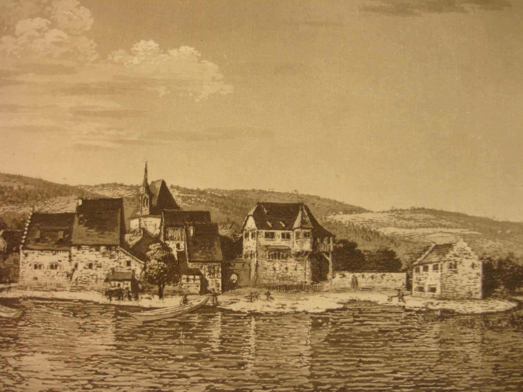 Foto & Immagini: GREIFENSEE, AQUATINTA 1853 – Usato da Grüningen venduto da Kartensammler 4