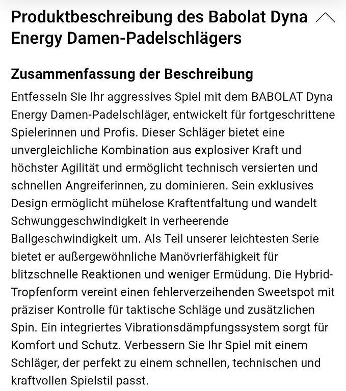 Babolat Racchette: Padel-Schläger Babolat Dyna Energy – Usato da Bad Ragaz venduto da beach123 2