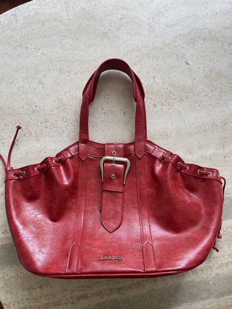 Laagam cherry red should bag (vegan leather)